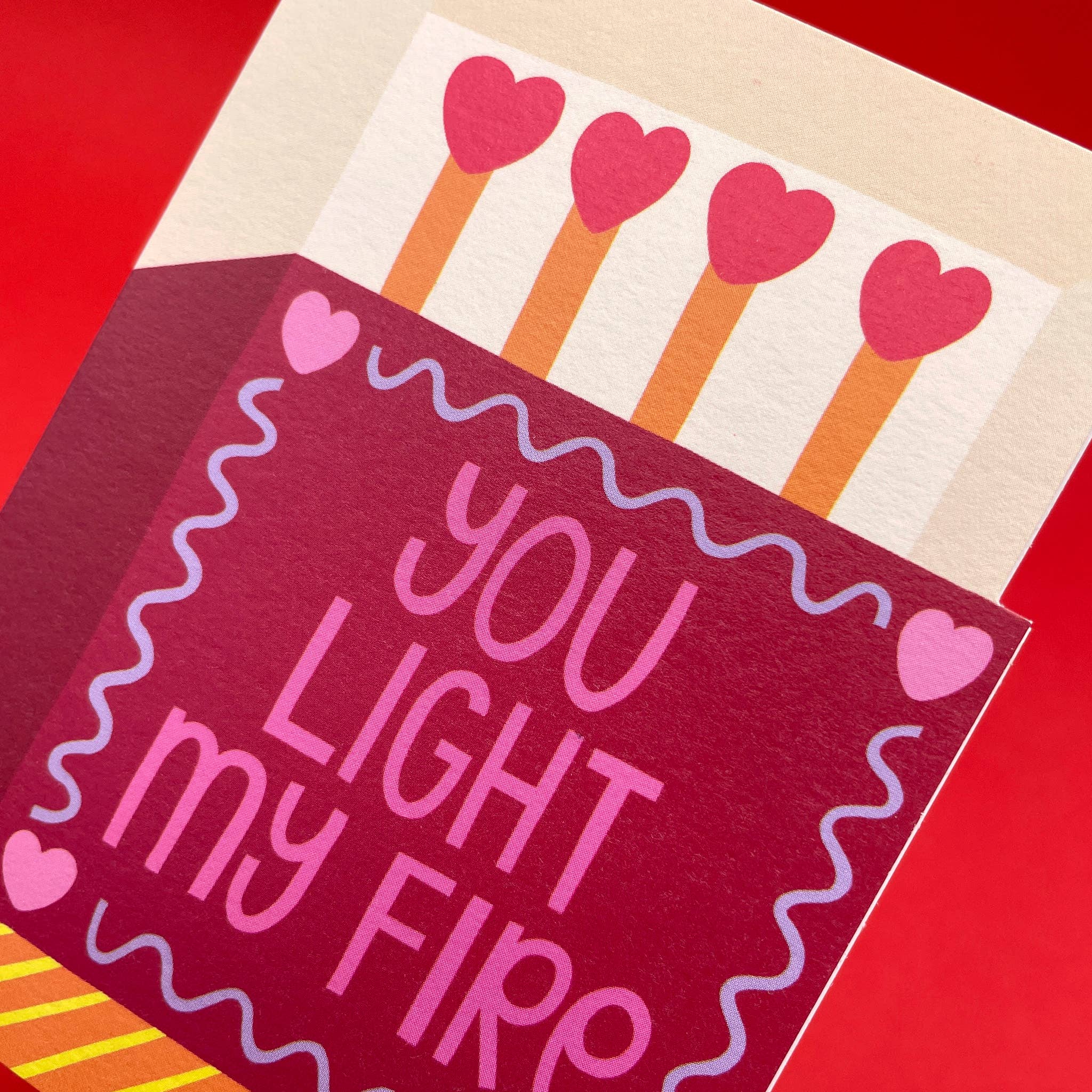 Raspberry Blossom – wholesale Love card – You light my fire (LIJ39)2