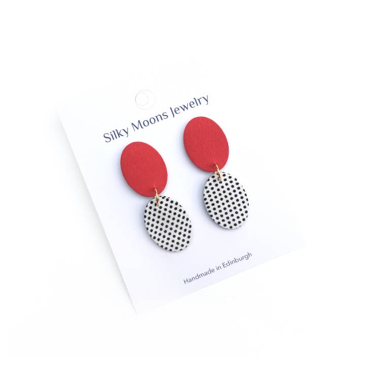 Silky Moons Jewelry – wholesale Dangle earrings – Ellipse Drops Dangle Stud Earrings6