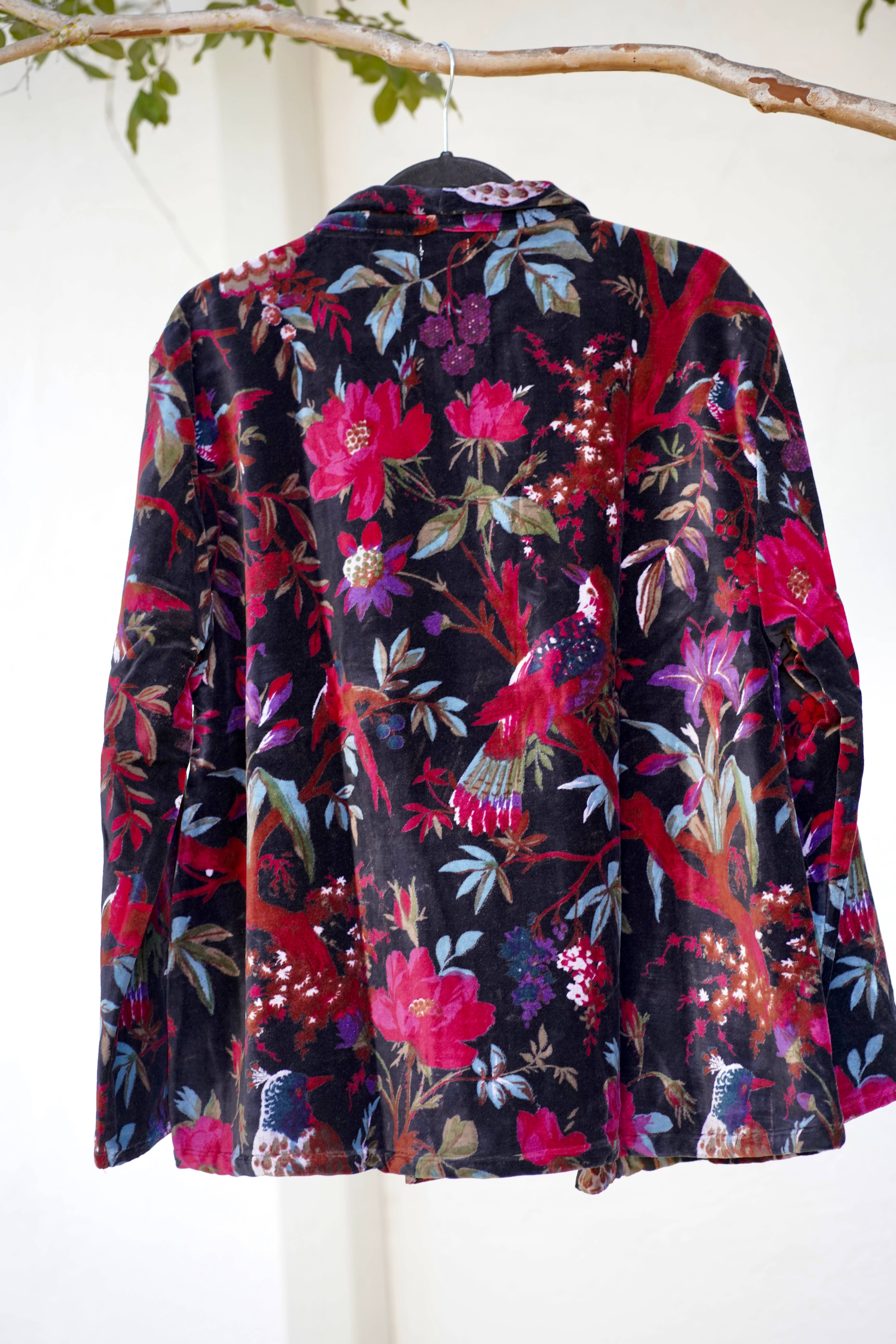 Nero Giacca in velluto Astrid nera taglia unica in vendita all'ingrosso su Faire5