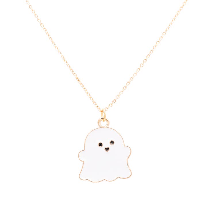 Ghost emalj Charm hänge halsband barnens Halloween för wholesale av Rebecca Accessories LLC