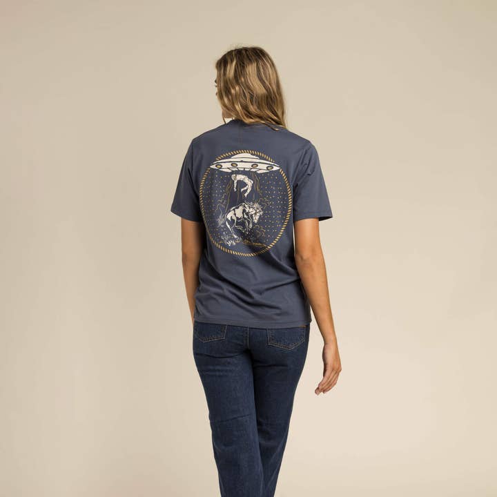 Sendero Provisions Company - Wholesale Screen Printed T-Shirt - Unisex - Charros & Aliens T-Shirt