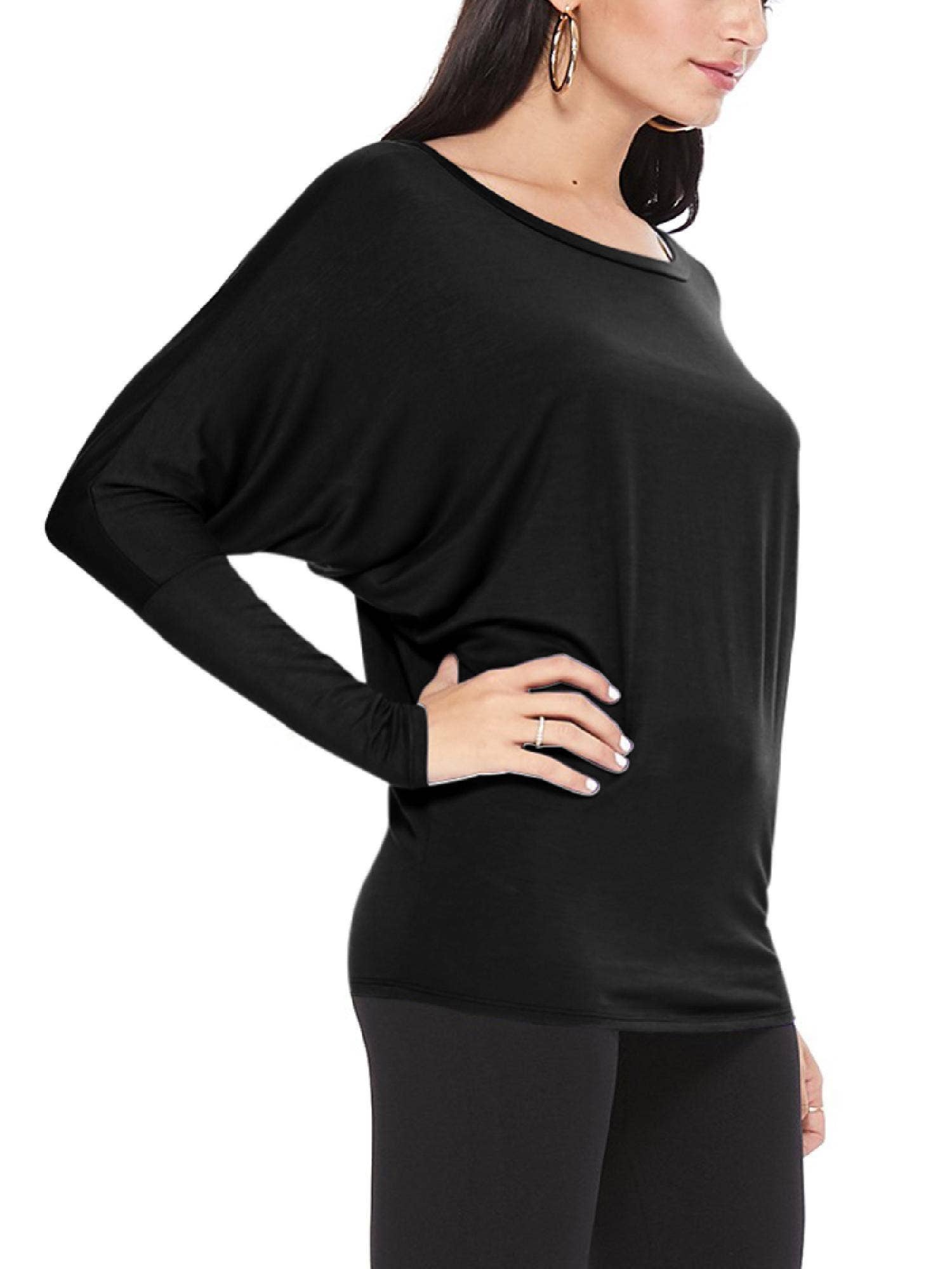 MOA COLLECTION - Wholesale Knit Top - Women's - Women's Casual Solid Color Dolman Sleeve Top1