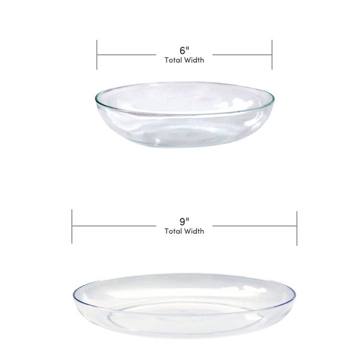 Jacobson - Wholesale Decorative Plate/Dish/Bowl - Clear Plastic Design Dish - Small - Box of 242