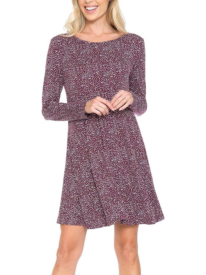 Women Long Sleeve Casual Tunic Dress Stone for wholesale on Faire