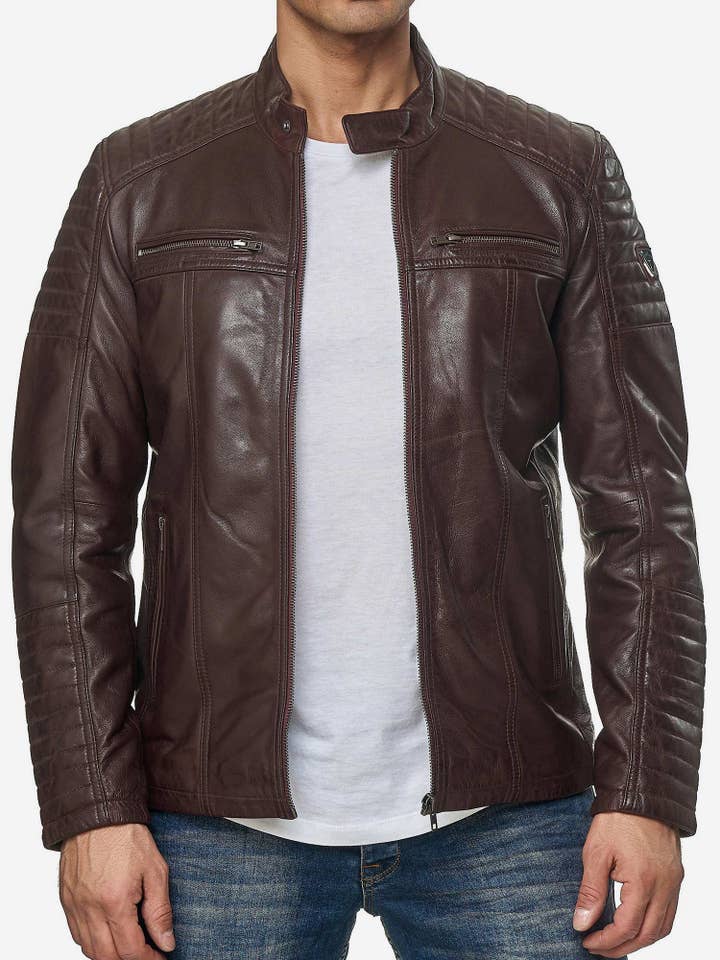 Tazzio – Großhandel Lederjacke – Herren – Tazzio Herren Jacke Lederjacke Biker Echtleder 197091