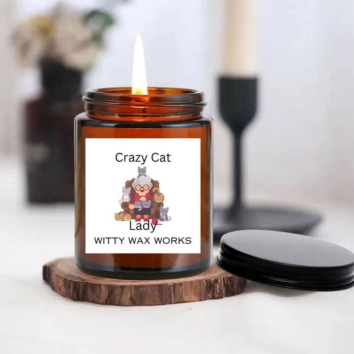 VELA DE SOJA LOUCA CAT LADY por atacado de Witty Wax Works