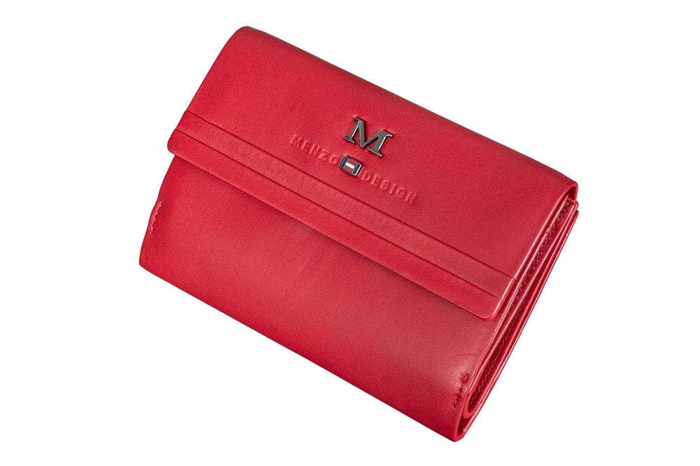 rouge Menzo 7013 portefeuille pour femme rouge / cuir nappa en vente sur Faire0