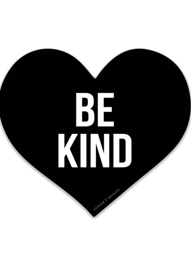 Autocollant vinyle Be Kind Heart pour la vente par Ginger P. Designs