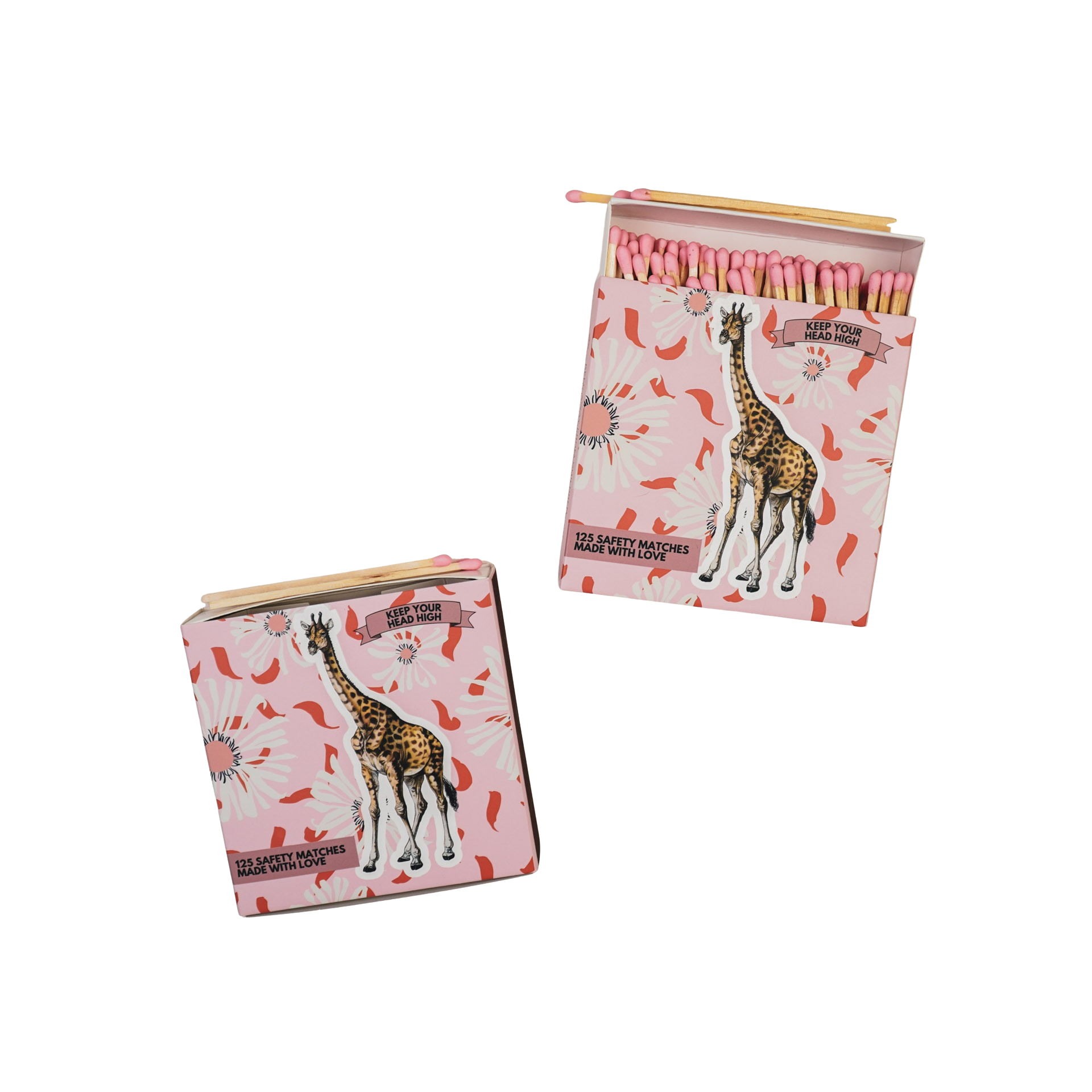 Housevitamin bv - Wholesale Match Holder - Matchbox - Lucifer Box Giraffe- Pink - 11x11x3cm6