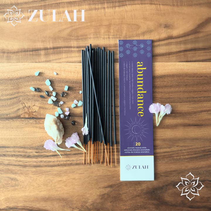 Abundance Incense, 20 sticks per pack for wholesale by Zulah Canada