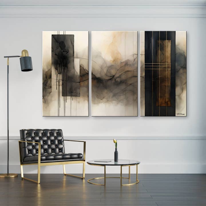 SQUARED OFF-Extra Large Textured Canvas Painting – Limited Edition Abstract for wholesale by ELOISE WORLD STUDIO