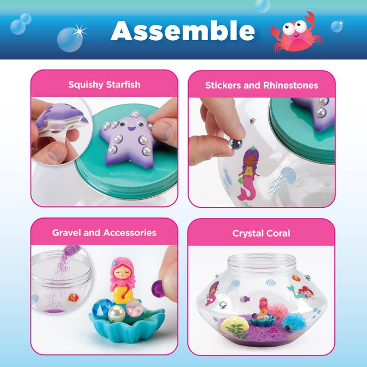 Faber-Castell / Creativity for Kids - Vente Kit de bricolage – enfant - Kit de bricolage Grow Your Own Crystal Mermaid Terrarium pour enfants2