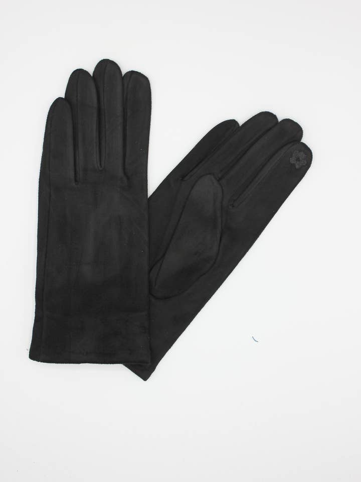 Klassiska svarta polyesterhandskar med taktil touch för wholesale av Hologramme Paris