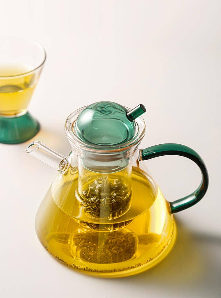 TUTU Home - Vente Théière - Théière en verre borosilicate "Grun" – Accent vert 500 ml1