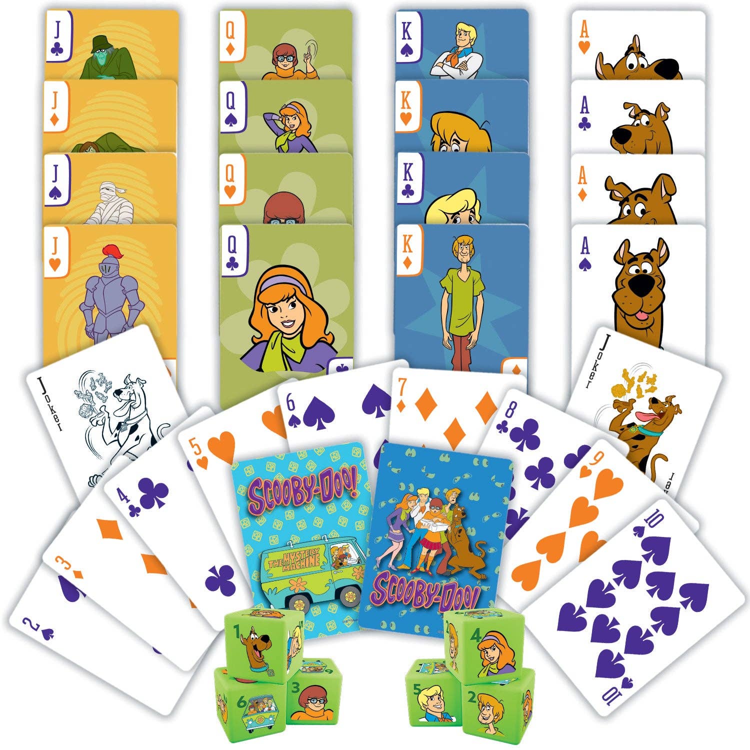 Masterpieces Puzzles - Vente Jeu de cartes - Ensemble de 2 cartes à jouer et dés Scooby Doo1