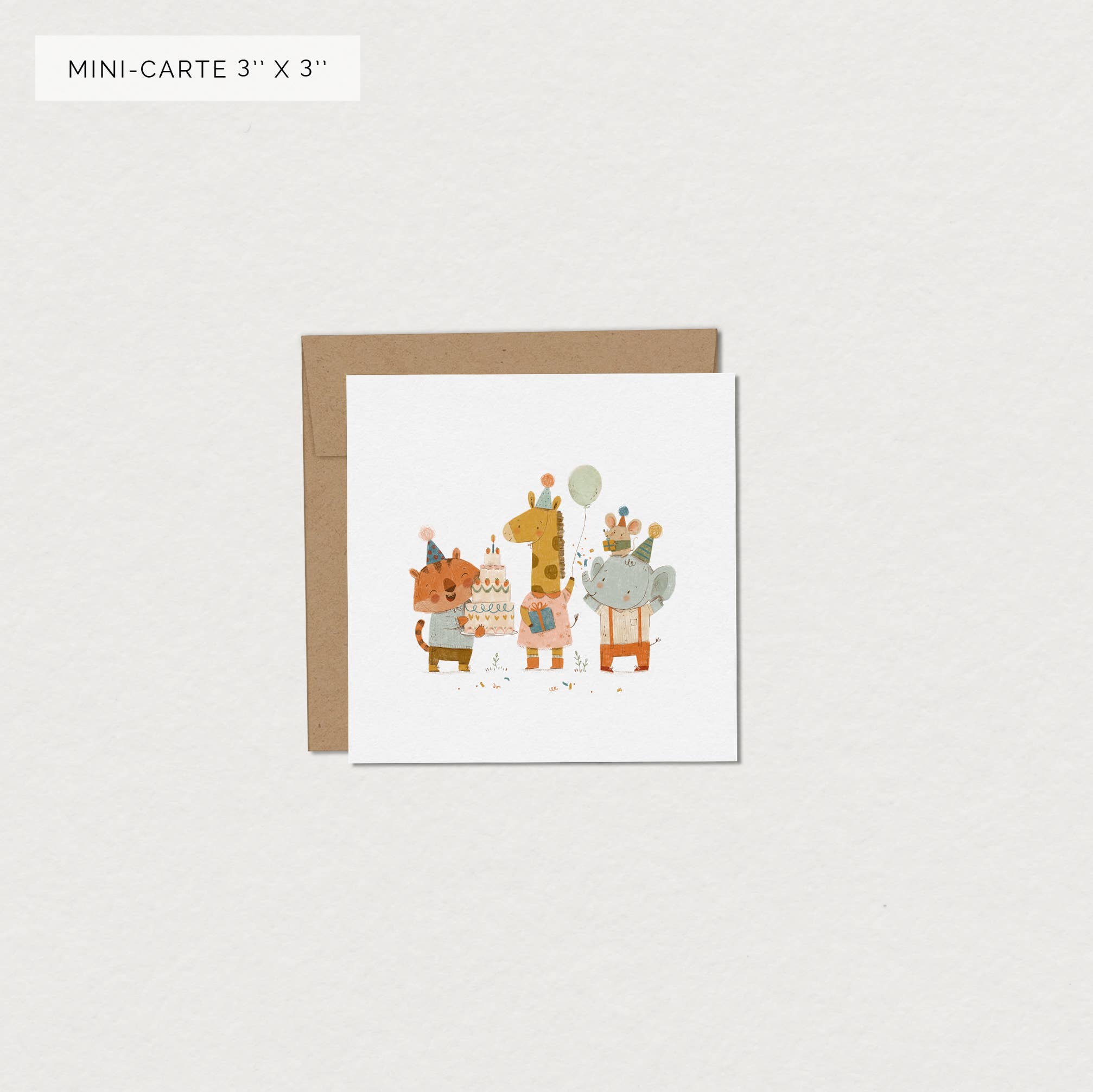 Mimosa Design - Wholesale Birthday Card - Birthday card for children aged 0-5 - Savanna Party1