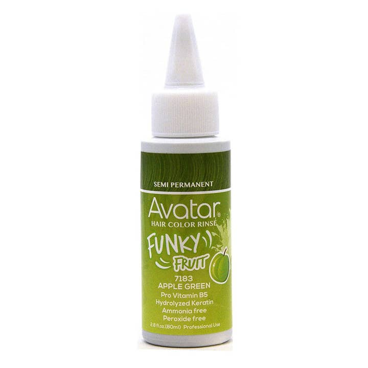 KT Supply - Wholesale Hair Dye - Avatar Funky Fruit Semi Permanent Hair Color Apple Green, 2.8 Oz.
