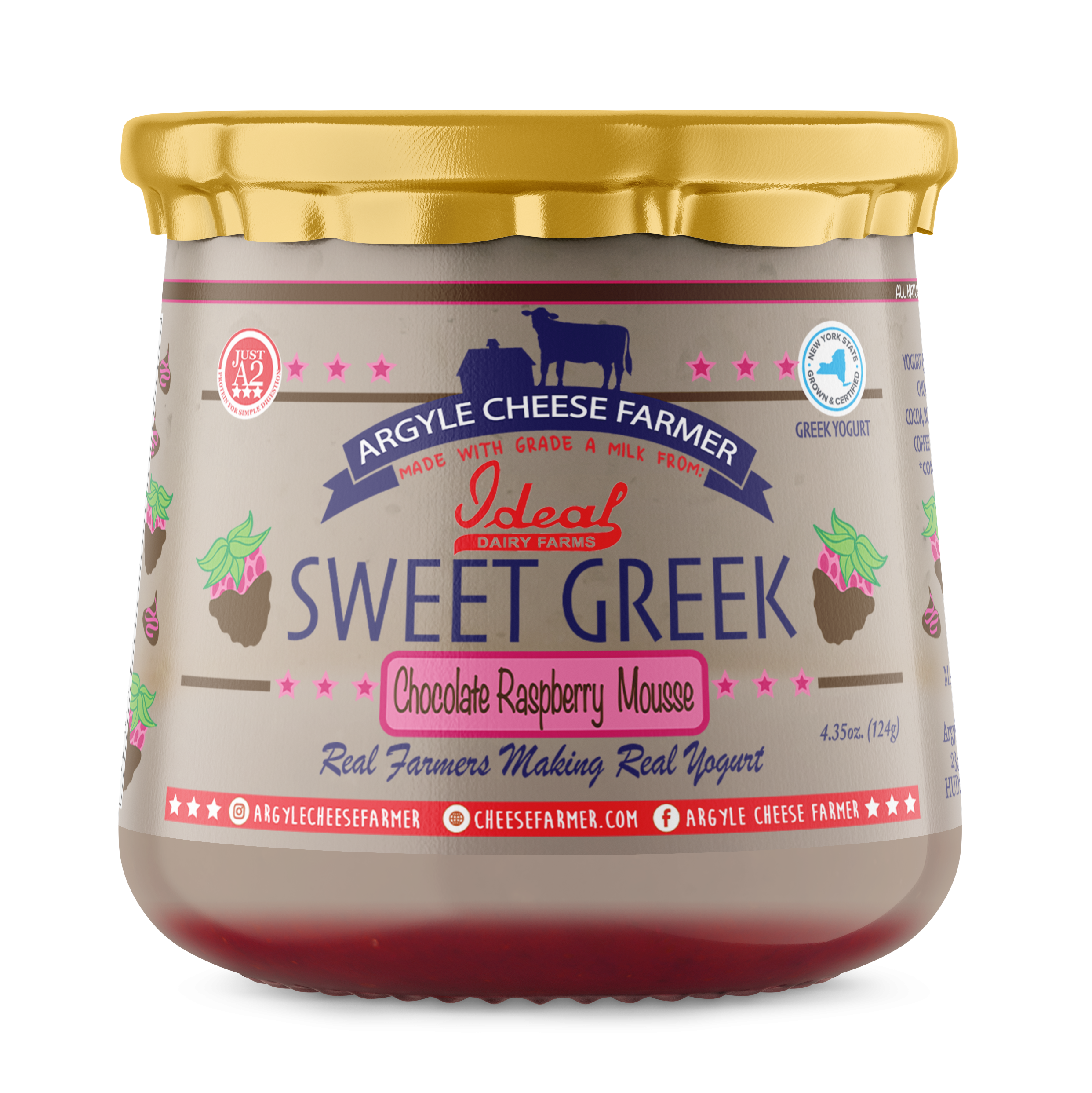 Argyle Cheese Farmer - Wholesale Cheese - Argyle Cheese Farmer Sweet Greek 4.35 oz. Yogurt2