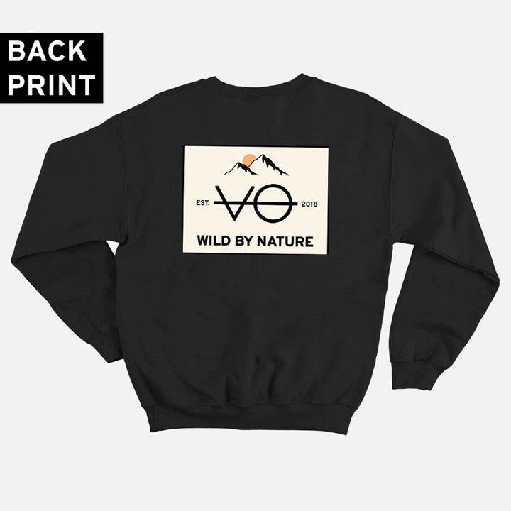 Wild By Nature Back Print Sweatshirt (Unisex) for wholesale by VO