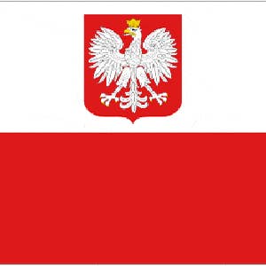 Poland with State Eagle 5' x 3' for wholesale by Worldwide Flags Ltd