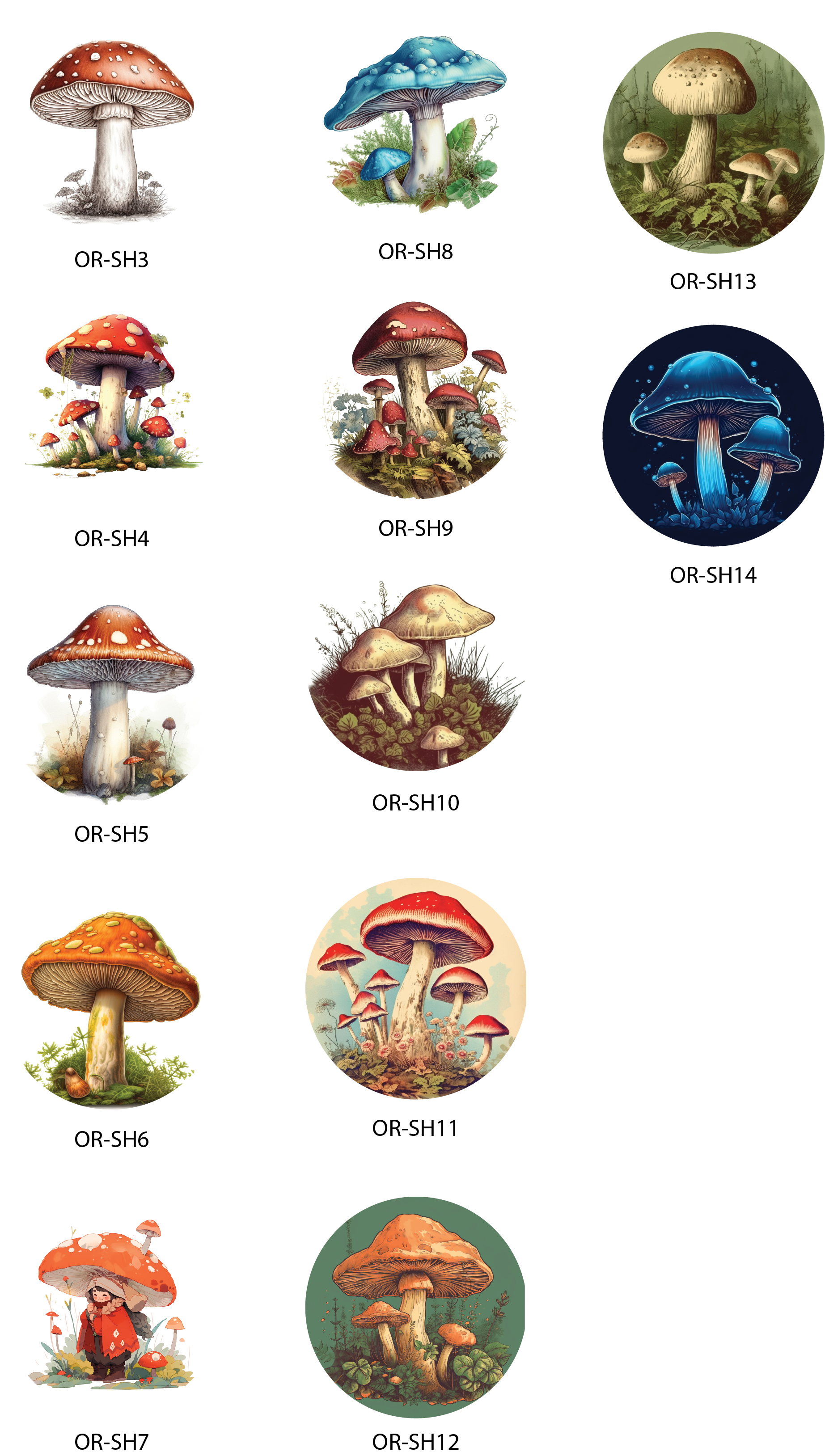 Standish House - Vente Objets de décoration - Ornements de vacances champignons, Noël, style cottage et sorcier14