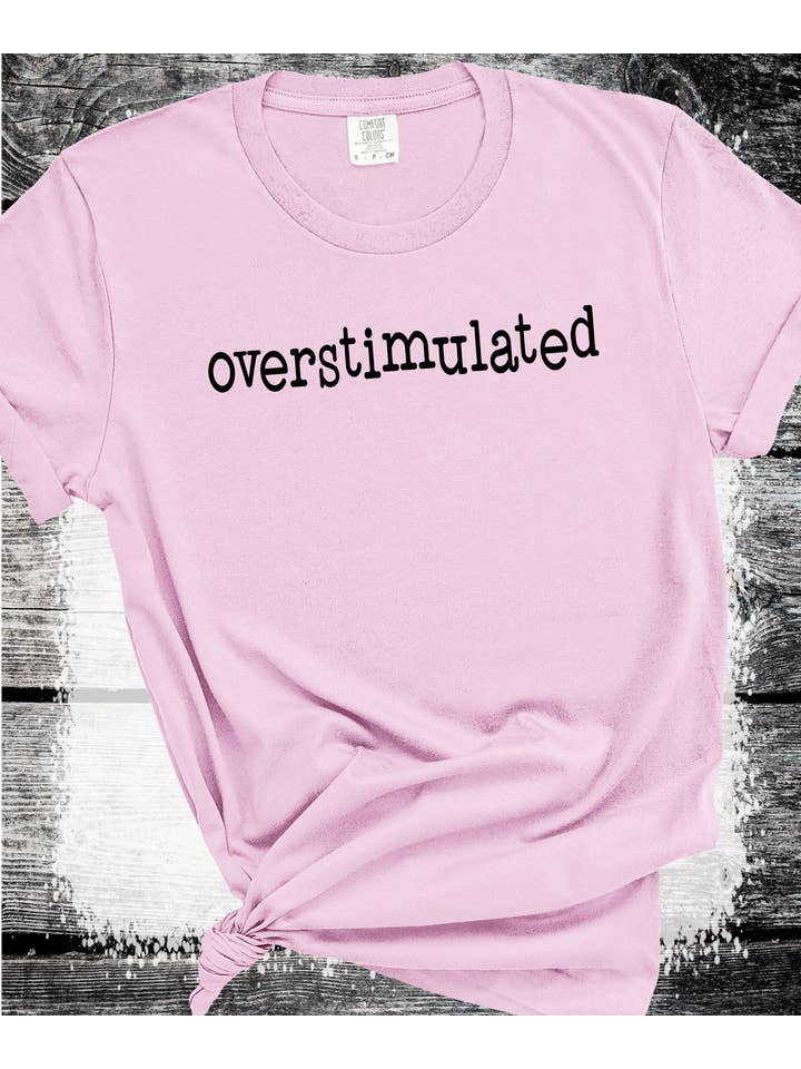 A Blessed Texas Mess Boutique - Wholesale Graphic Sweatshirt - Women's - Comfort Colors® Overstimulated sensory overload Funny TShirt5