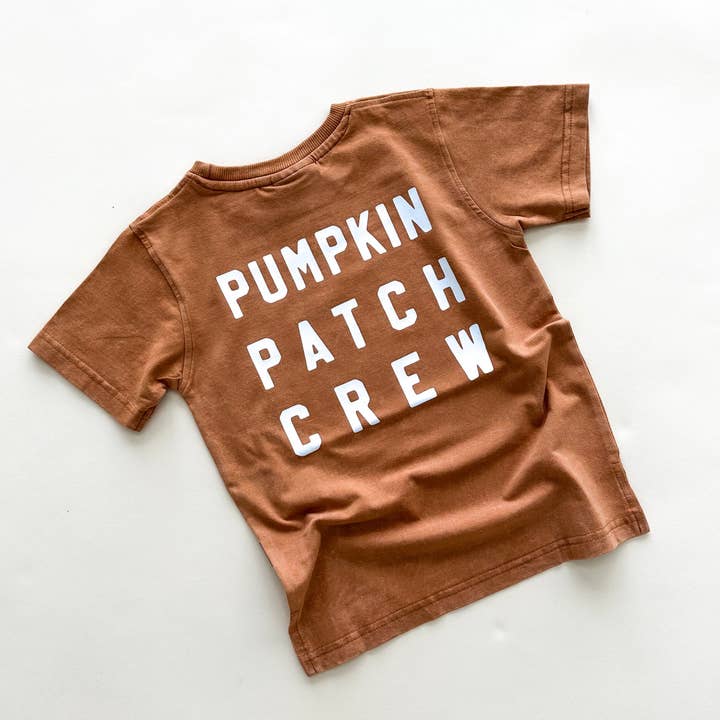 Camiseta Pumpkin Patch Crew Acid Wash, otoño para venta al por mayor de Merce and Company