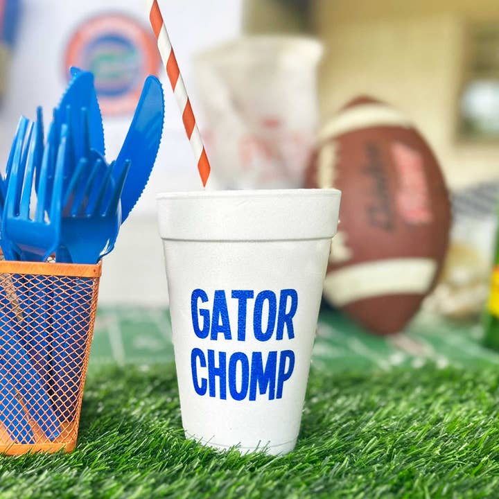 Two Funny Girls - Wholesale Disposable Cup - Foam Cup - University of Florida/Gator Chomp (10pack)3