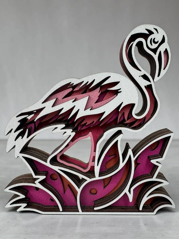 Pink Flamingo for wholesale by The Wilusz Way Wood Designs