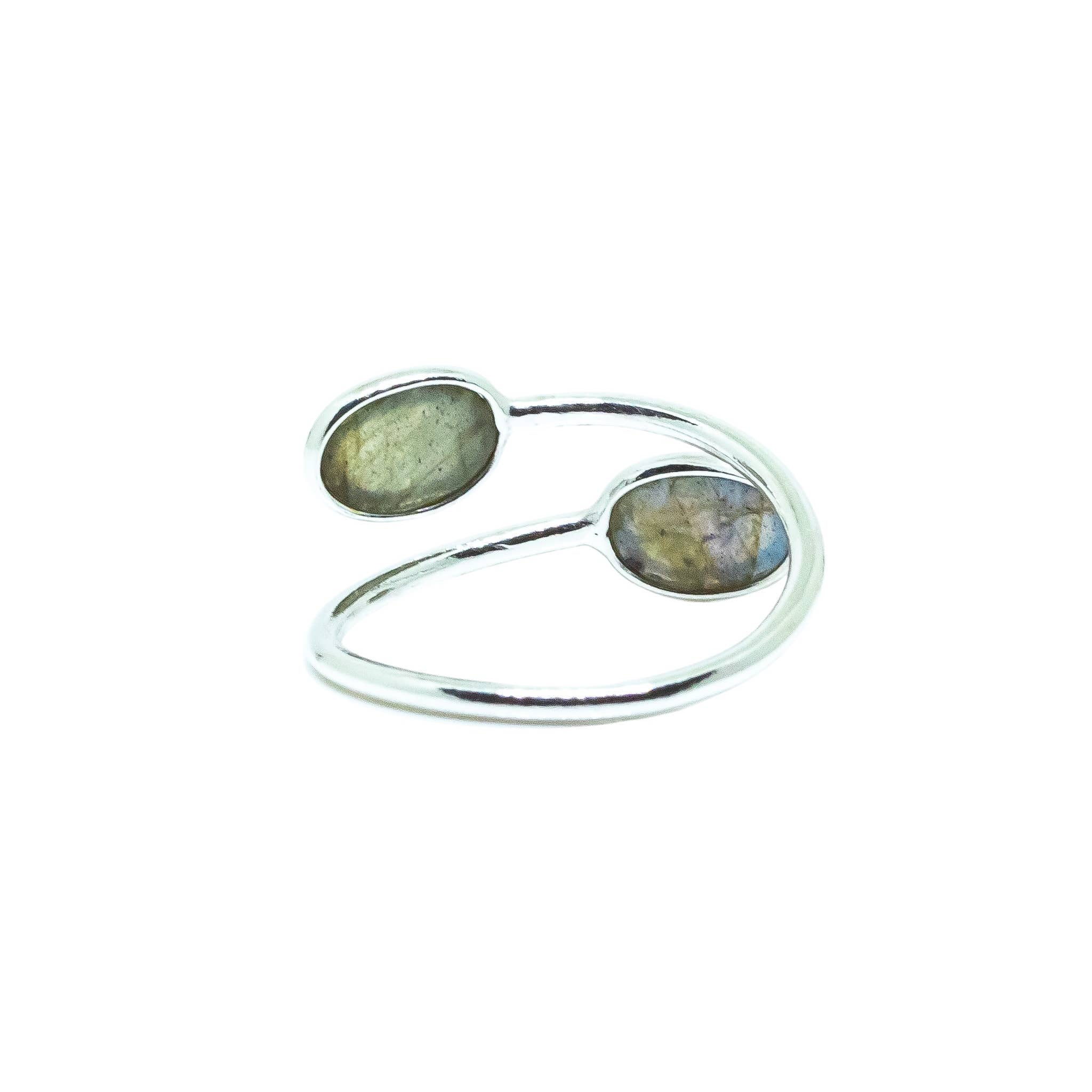 Quasar Gems USA - Wholesale Cocktail/Statement Ring - Labradorite Ring Sterling Silver Adjustable 1