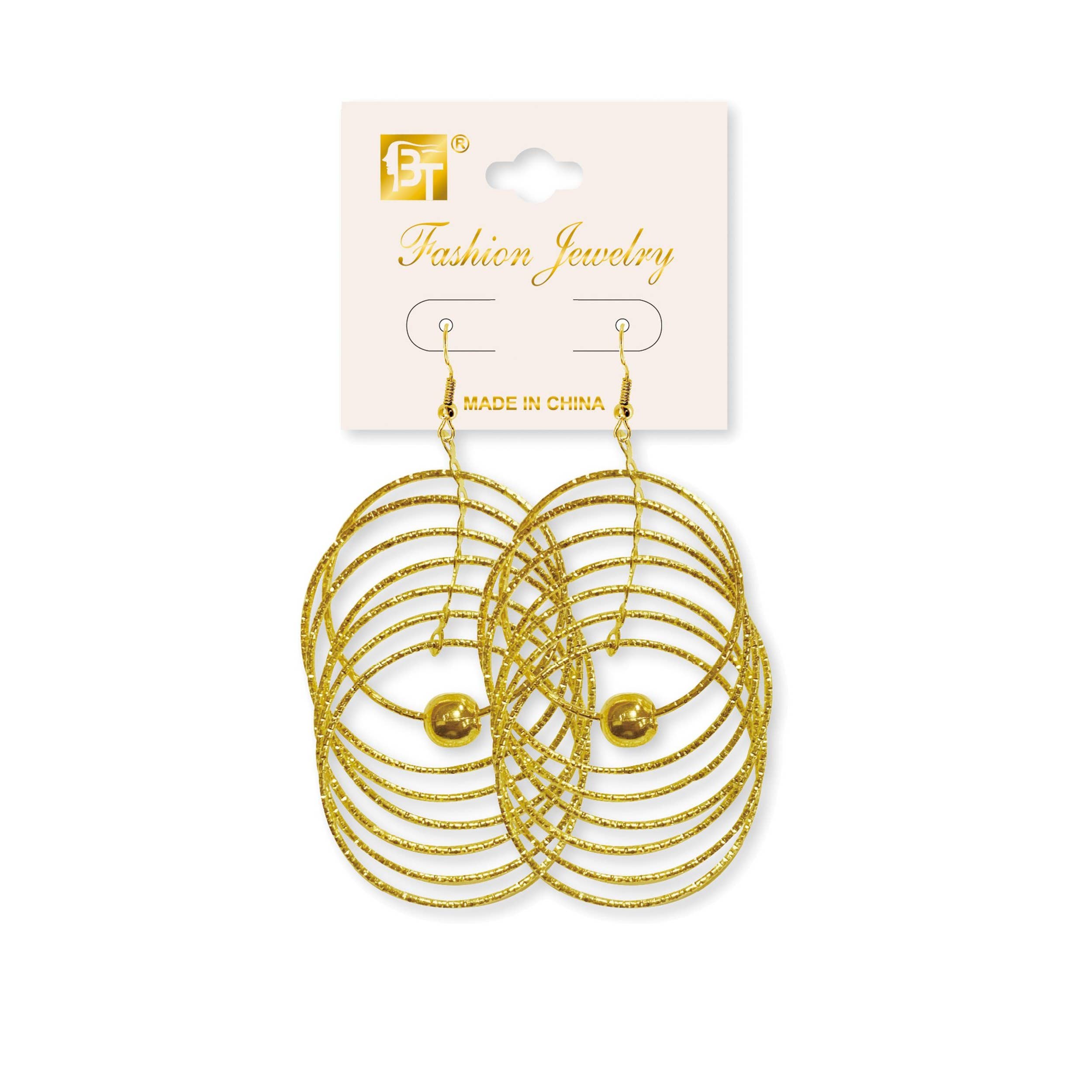 KT Supply – wholesale Retailer display – Jewellery – Hook Earrings 45Mmx73Mm0