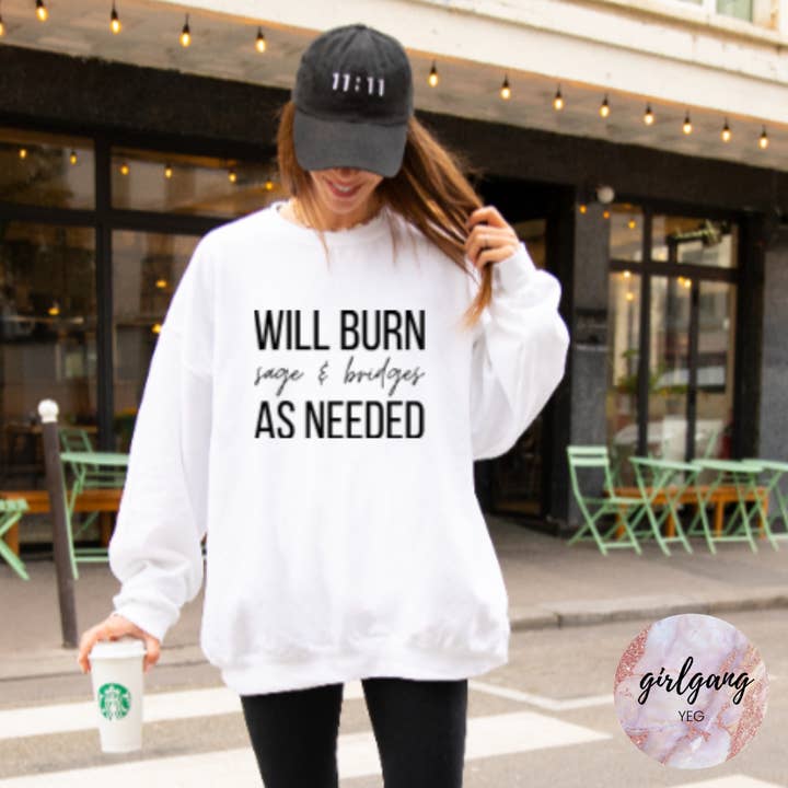 Col rond Will Burn Sage & Bridges selon les besoins pour la vente par Girl Gang Boutique