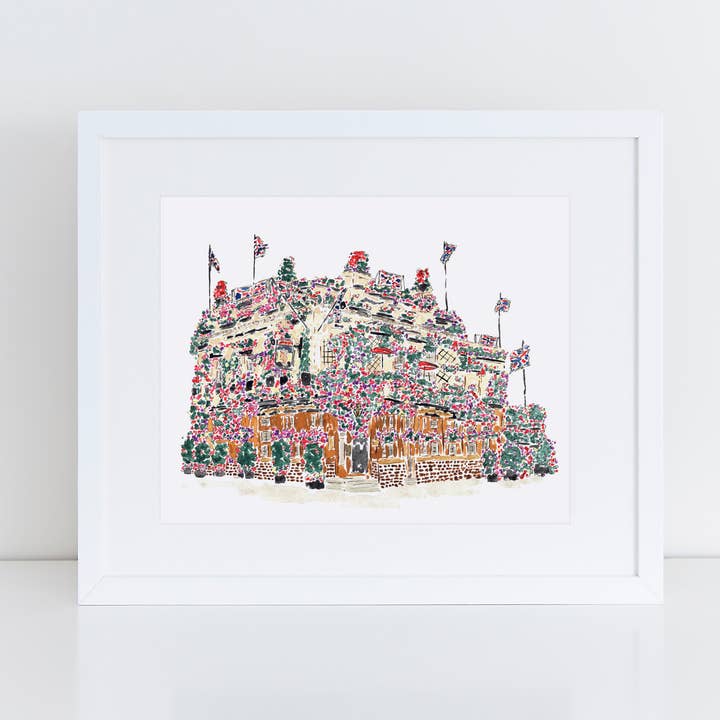 The Churchill Arms London Art Print A4 for wholesale by Annie Montgomery Design