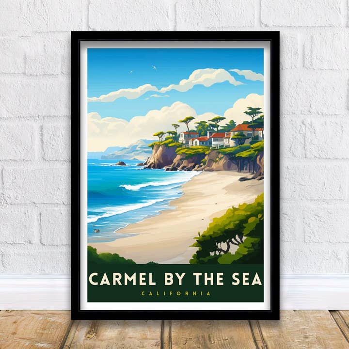 Carmel-by-the-Sea Californië Reispromotieposter voor wholesale door InkNPrintz