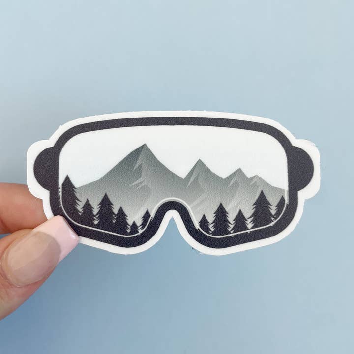 Snowboard Mountain Goggles Vinyl Sticker for wholesale by MOJA