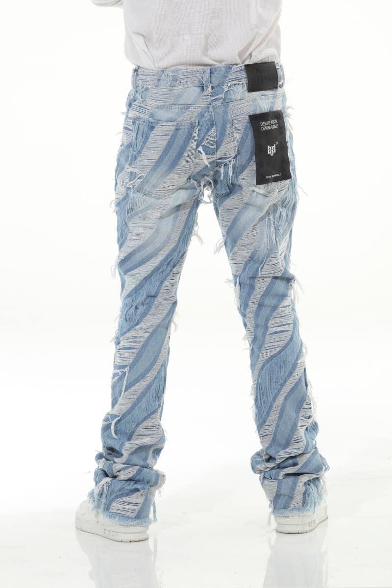 Stylo - Wholesale Jeans - Men's - Double Layered Cut and Sewn Stack Flare4