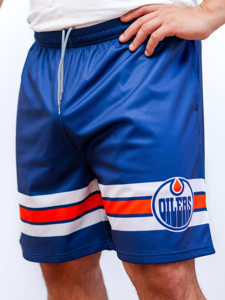 Edmonton Oilers Mesh Hockeyshorts för wholesale av Bench Clearers