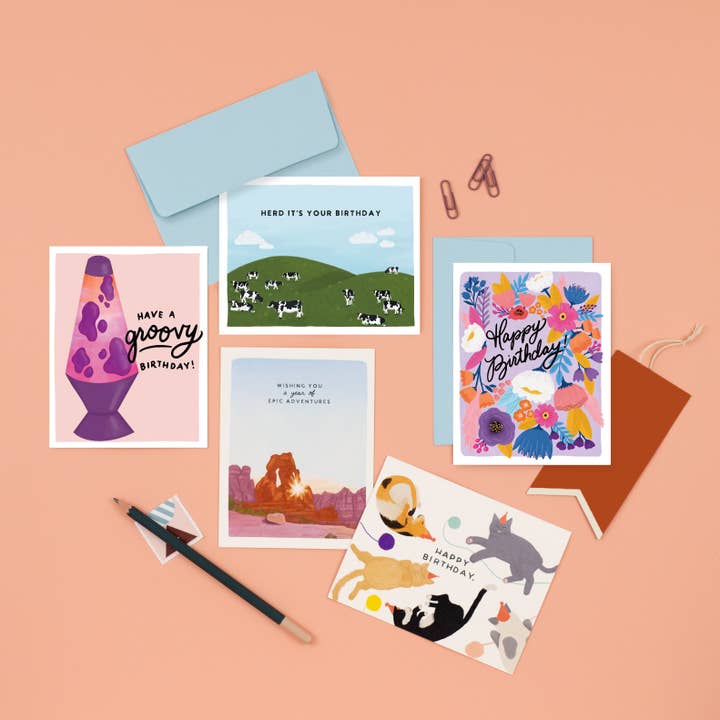 Slightly Stationery - Wholesale Birthday Card - Groovy Birthday Card | Happy Birthday Card | Groovy Card