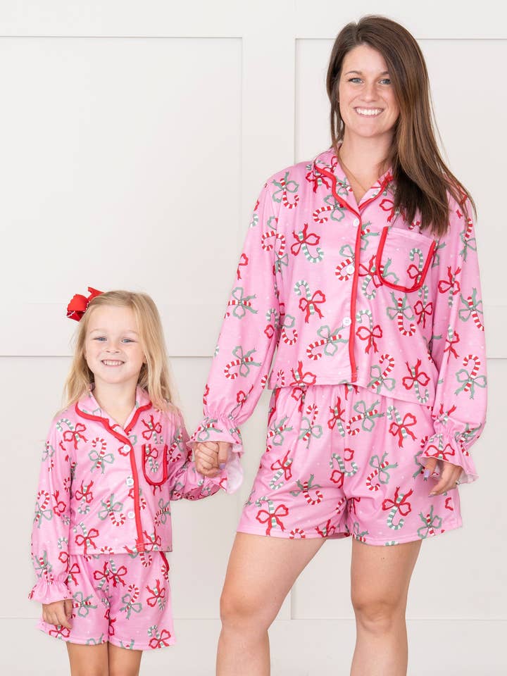 Mom & Me Candy Cane Cutie Cropped Pajamas and other Purchase Wholesale mom and me. Free Returns & Net 60 Terms on Faire trending on Faire.
