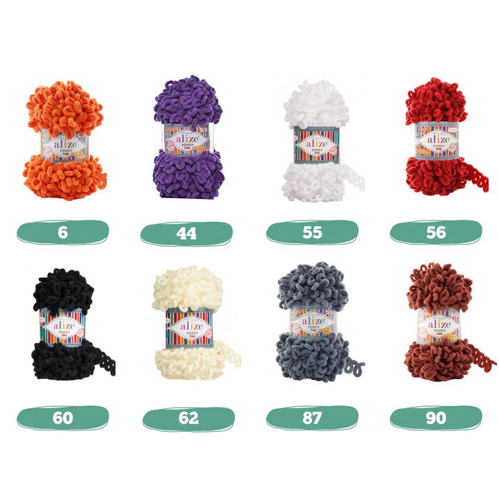 Craftsyarn - Wholesale Garen - Alize Puffy Fine zachte babywol met voorgevormde lussen