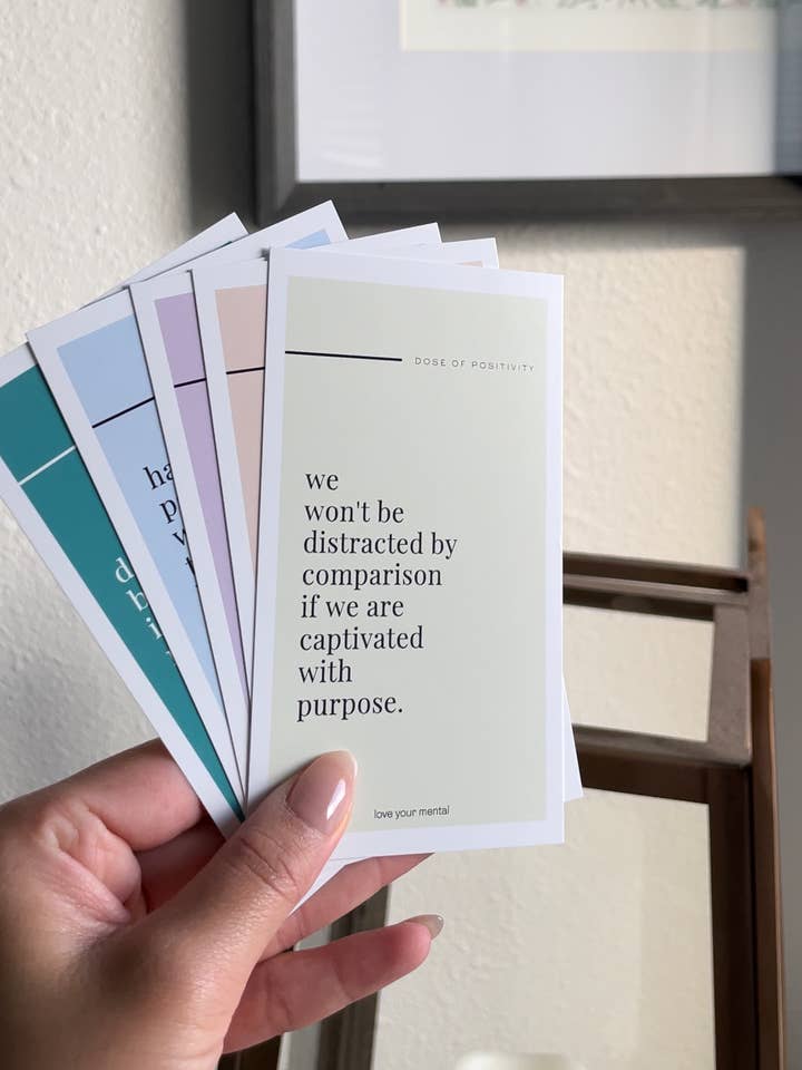 Cartes d'affirmation sur la dose de positivité pour la vente par Love Your Mental