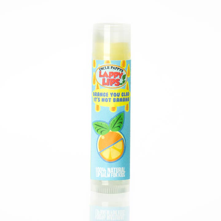 Just Bee – wholesale Lip Balm – Orange You Glad it's not Banana - Lappy Lips - Kids lip Balm2