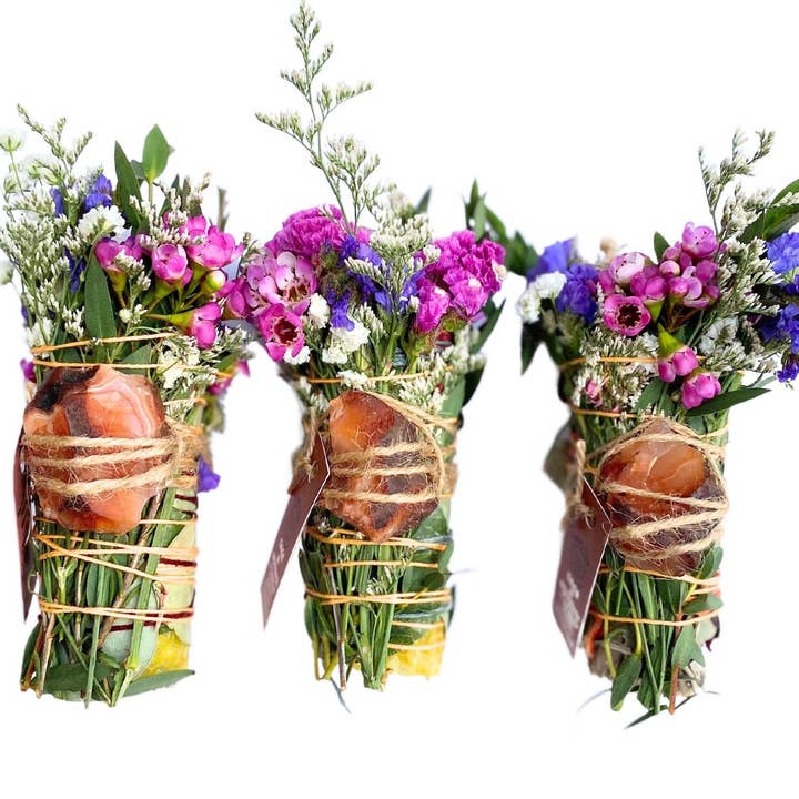 Pour Vida - Wholesale Sage Bundle - 4" Sage Wands w/ Crystals