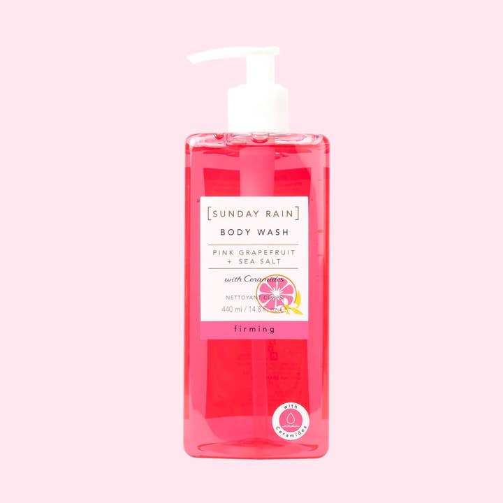 Sunday Rain Pink Grapefruit & Sea Salt Body Wash for wholesale by Sunday Rain