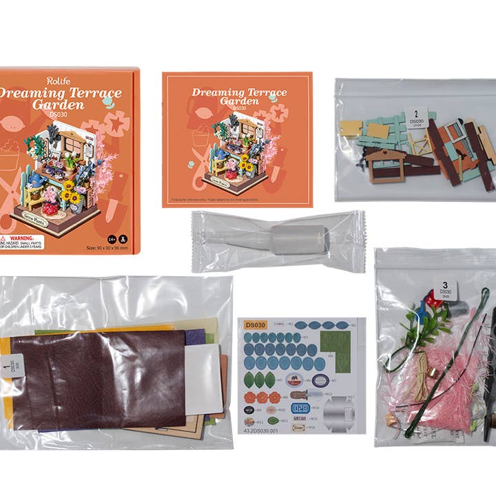 Robotime - Venta al por mayor Kit de manualidades - Kit DIY Rolife Mini Casa 3D Jardín en la Terraza Soñadora DS0306