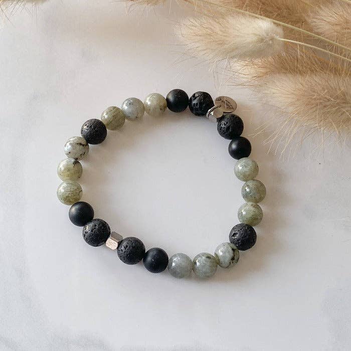 SERENZO - Diffuser armband van stenen voor mannen voor wholesale door Lunaki Design