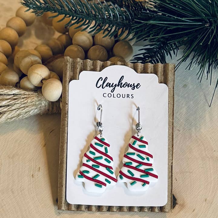 Clayhouse Colours - Wholesale Dangle Earrings - Christmas Tree Cakes Earrings 1