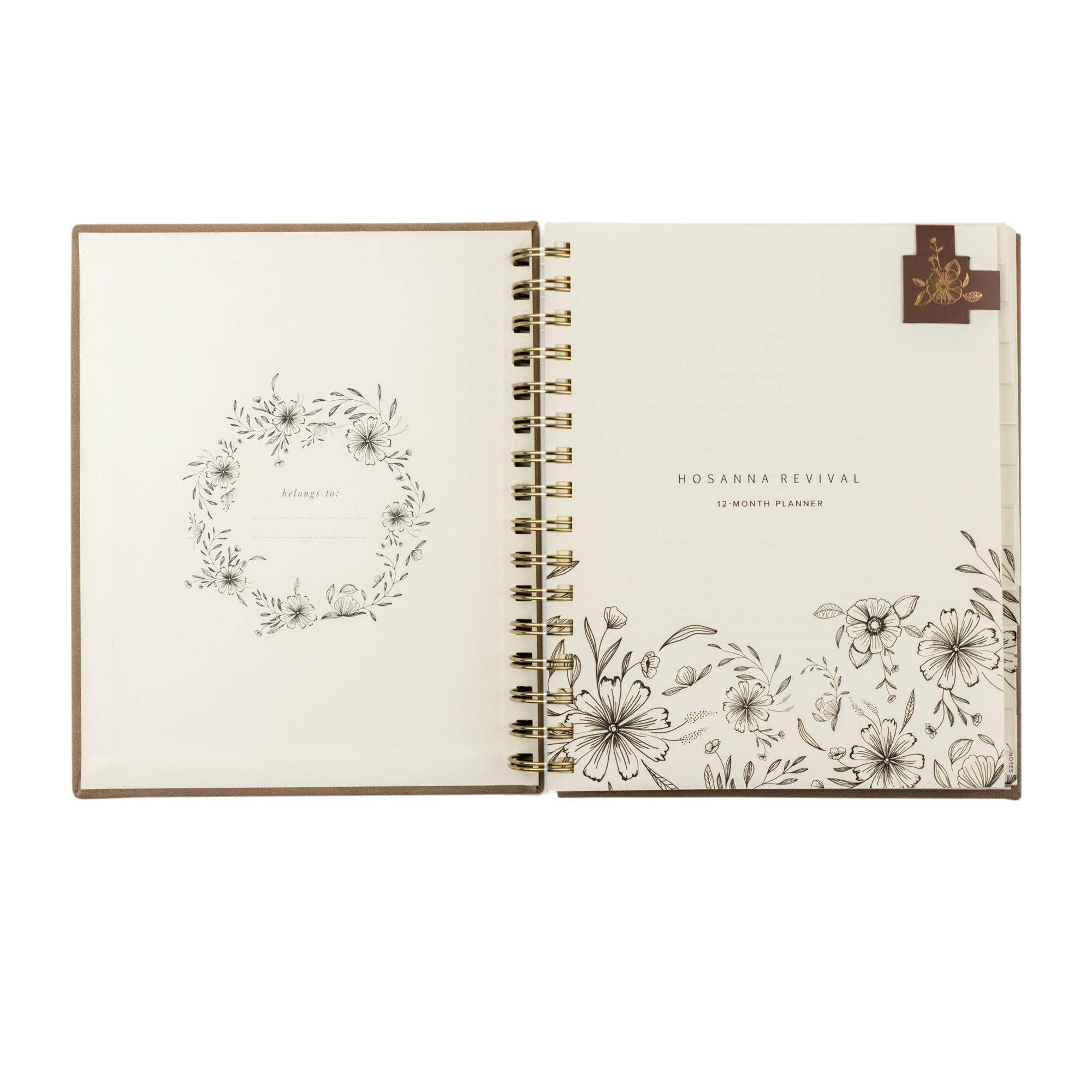 Hosanna Revival - Wholesale Planner - Ongedateerde planner van 12 maanden: Marlo Design, Spiral6