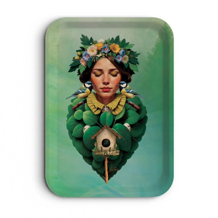 Vassoio rettangolare kraft (42x30 cm) - Le muse (Aviana) per la vendita all'ingrosso da parte di Maison Royal Garden