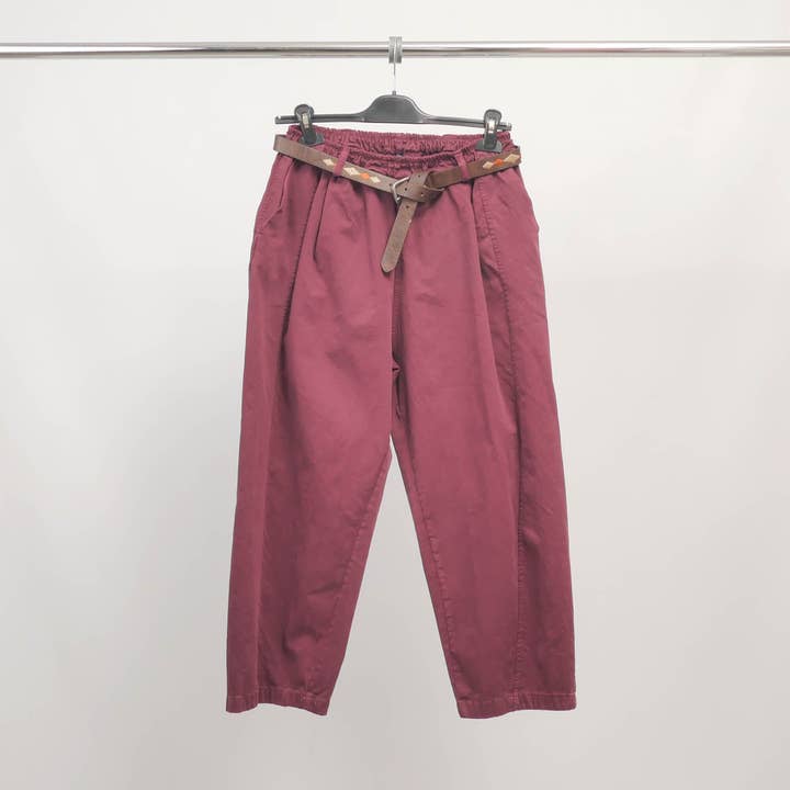 Cecile Wang - Wholesale Pants – Women's - Carrot cotton trousers with braided belt – CVA8251982